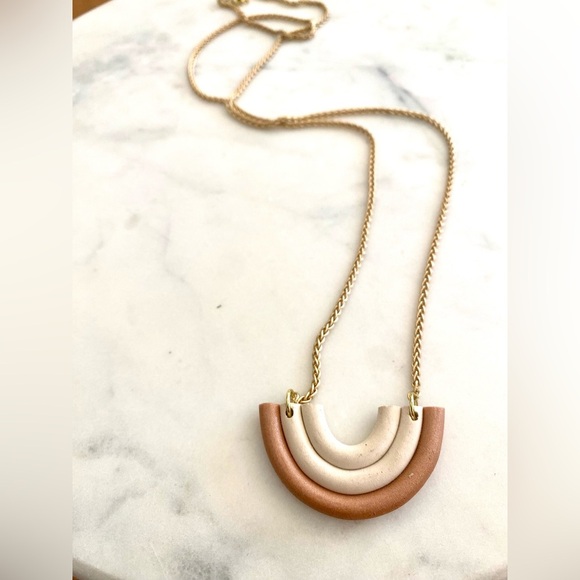 Handmade/Hand crafted polymer clay pendant necklace - Picture 2 of 3